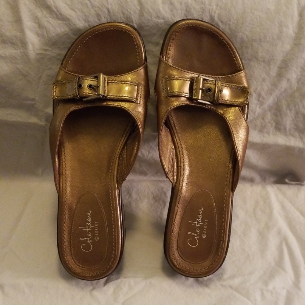 Gold Cole Haan sandal